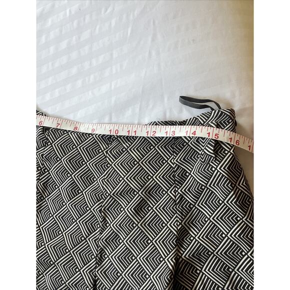 Banana Republic 100% Silk Women Size 10 Geometric Mini Plated Size Zip Skirt - Picture 5 of 6